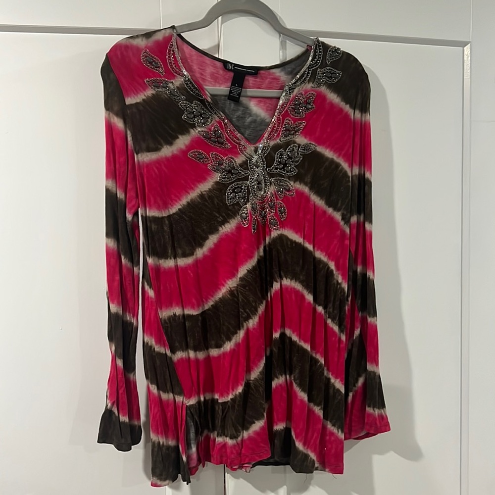 Pink and brown with rhinestone details